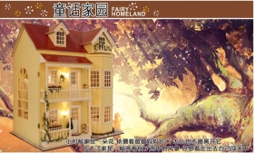 《不囉唆》DIY手工房子_童話家園大型別墅（不挑色/款）手工房屋 迷你 送禮 交換禮物【A400767】