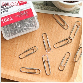 《不囉唆》金屬迴文針100枚　迴紋針/文具/小物/文件/夾子（不挑色/款）【A410725】