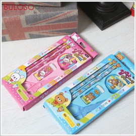 文具5件套裝　開學/鉛筆/安全/剪刀/削鉛筆/文具/可愛（可挑色/款）【A412004】