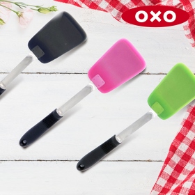 OXO 好好握彈性矽膠不銹鋼鍋鏟_野莓