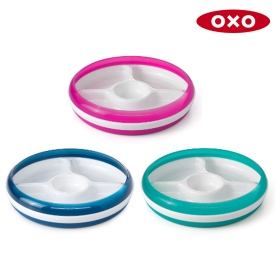 (T)OXO TOT 分格餐盤-靚藍綠