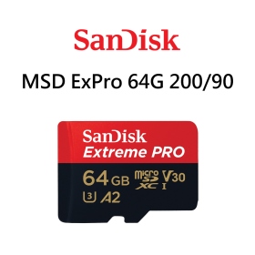 SanDisk Extreme Pro Micro SDXC 64G 200/90M 記憶卡 公司貨