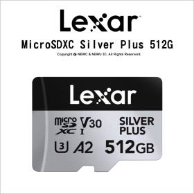 Lexar 雷克沙 MicroSDXC Silver Plus 銀卡 512G U3 V30 A2 讀205MB 寫150MB