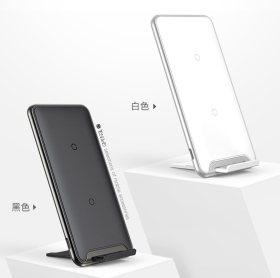 倍思(黑)橫豎三線圈無線充電座