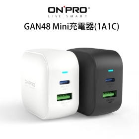 ONPRO(黑)GAN48 Mini充電器(1A1C)