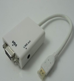 HDMI micro公-VGA母 轉接線(含音效)