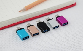 OTG USB3母轉Type-C公 金屬頭(混色)