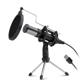 USB 電容麥克風+三腳支架帶防噴網