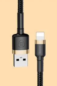 倍思_卡福樂(金黑)Lightning快充線1米
