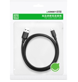 綠聯_MicroUSB 25cm快充線_黑
